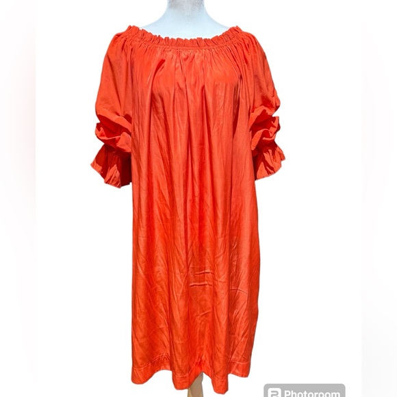 Mersea Tulum Women’s Dress In Sunset Coral/ Orange Size Medium - Picture 7 of 15
